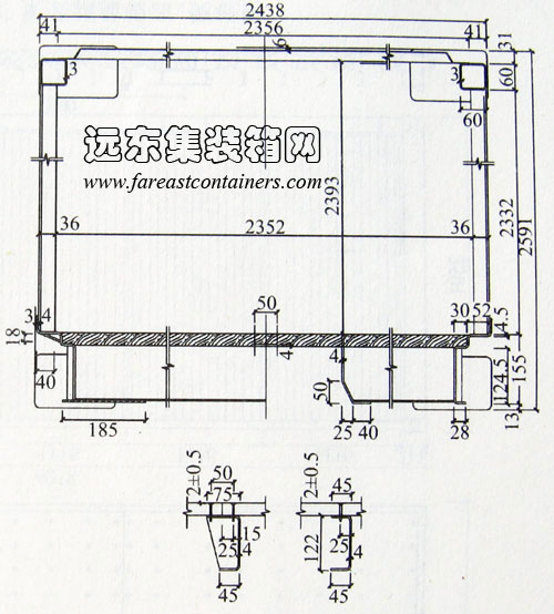 IAA、ICC 集裝箱橫向剖面圖